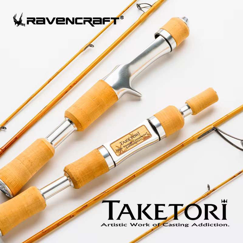 Caña de pescar carbono Ravencraft Take Tori – Spinning para corriente