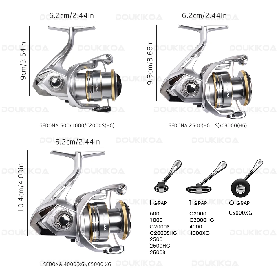 SHIMANO Sedona — Carrete spinning HAGANE Gear para agua salada - imagen 3