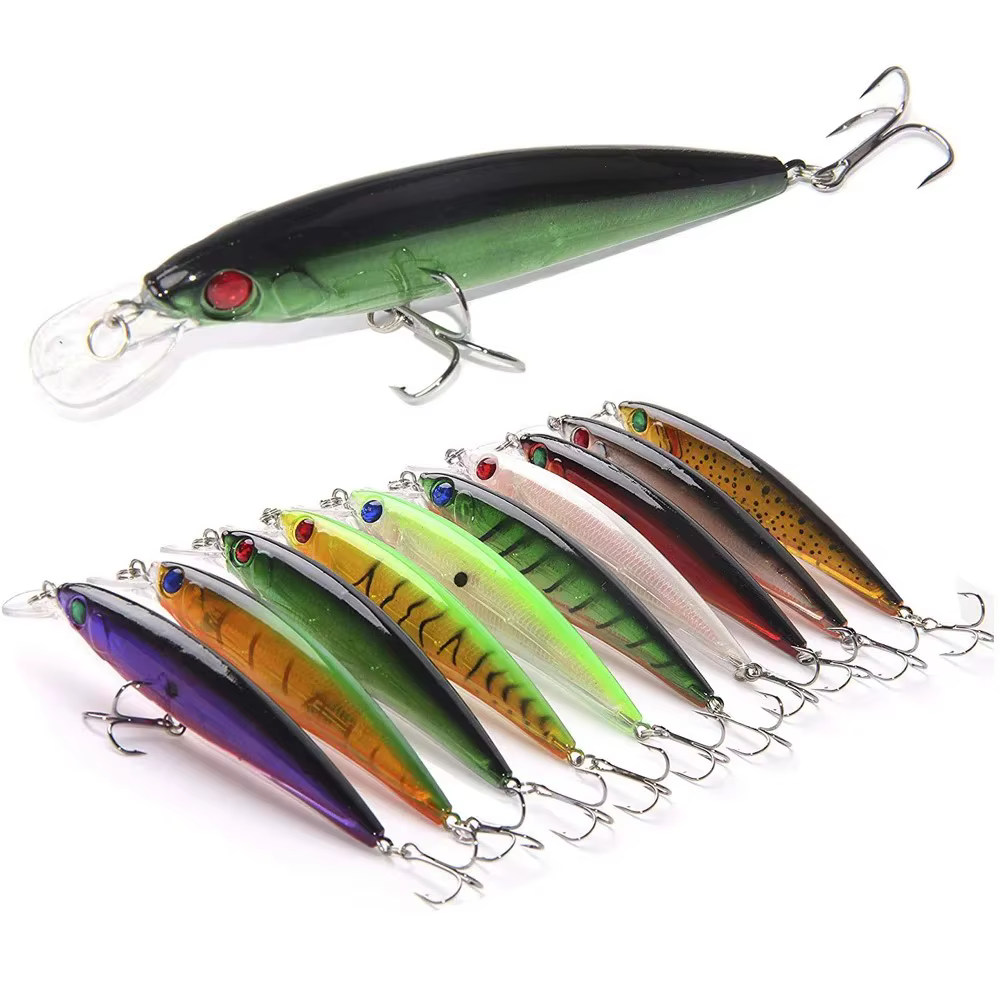 Crankbait Minnow Swimbait duro – Buceo profundo con anzuelo triple - imagen 3
