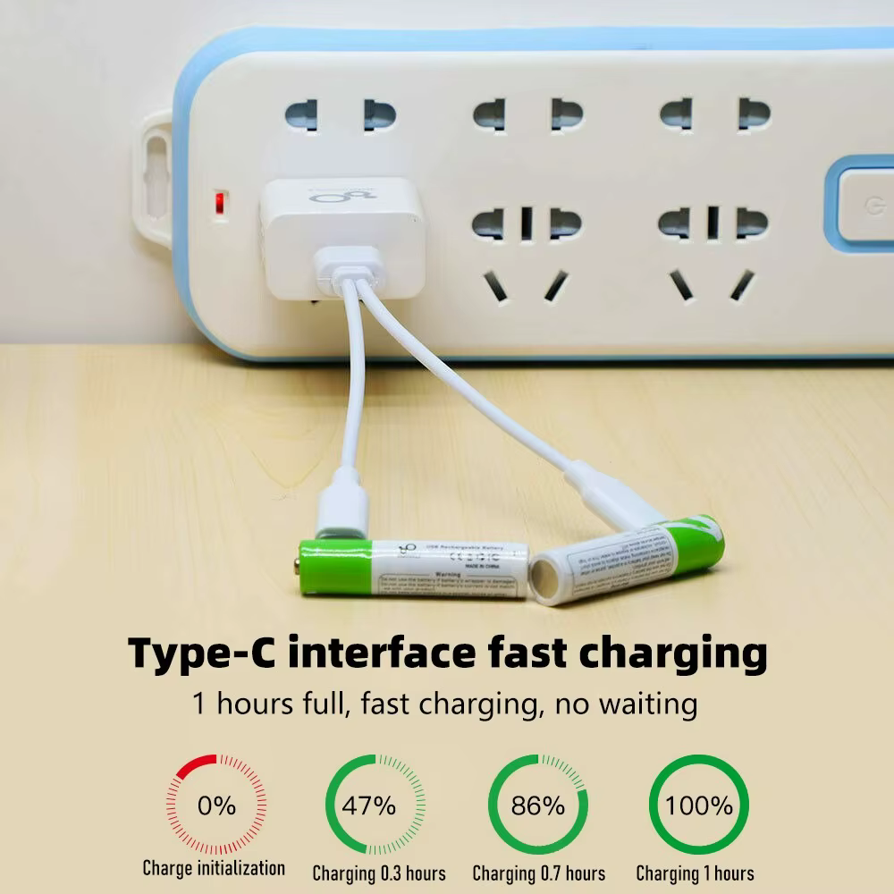 Pilas Recargables AA y AAA 1.5V – Carga USB Tipo-C - imagen 5