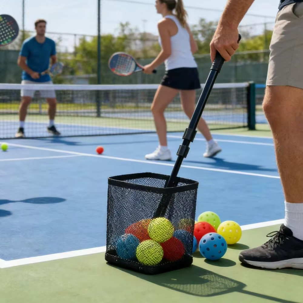 Cesta recogepelotas de pickleball ajustable en altura - imagen 5