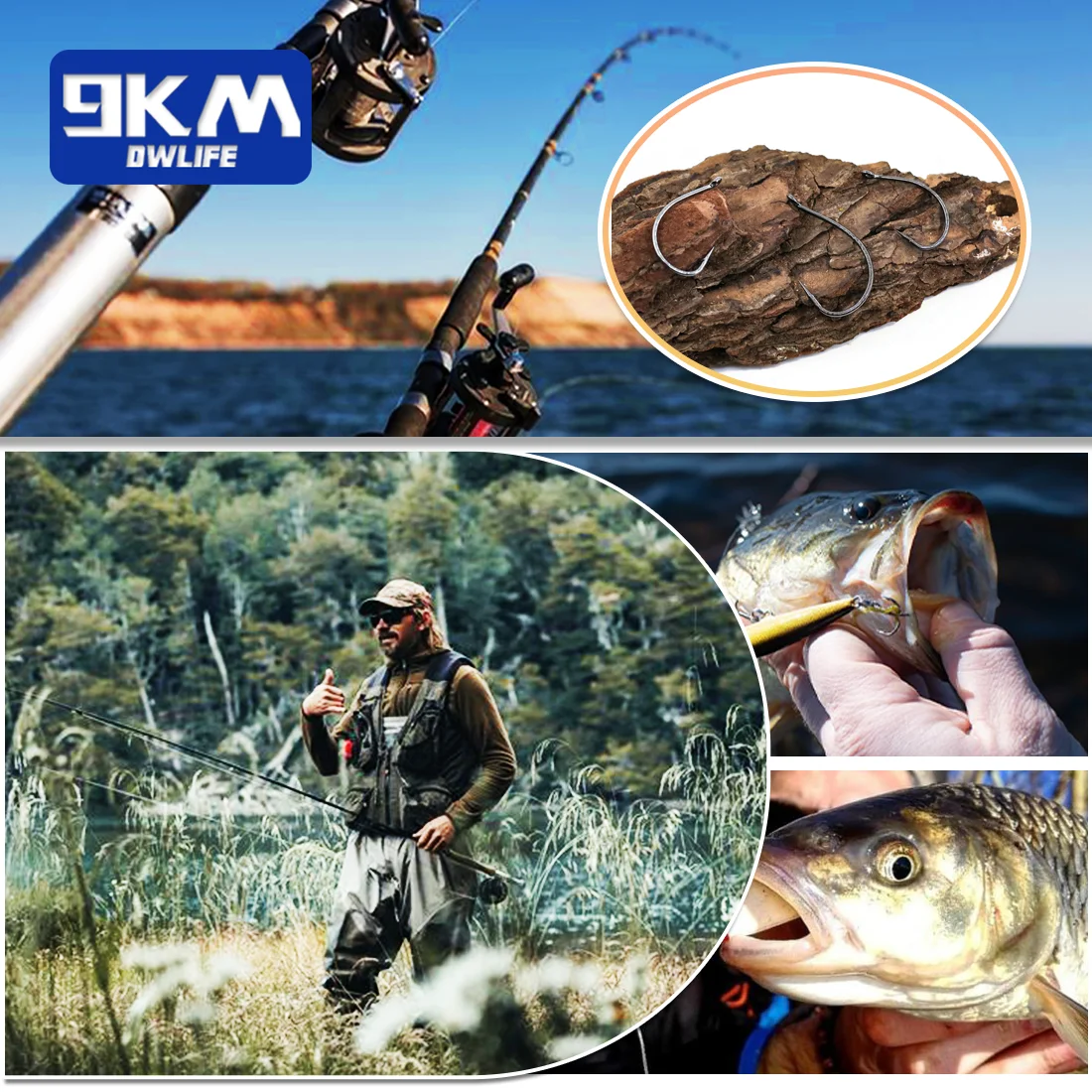 Anzuelos Drop Shot Lubina – Acero Carbono para Pesca en Agua Dulce - imagen 5