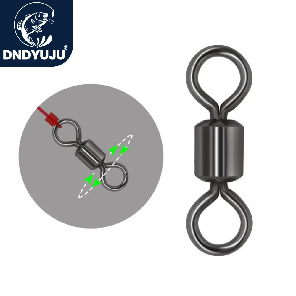 DNDYUJU LB Barril giratorio sólido – Conector para señuelos de pesca