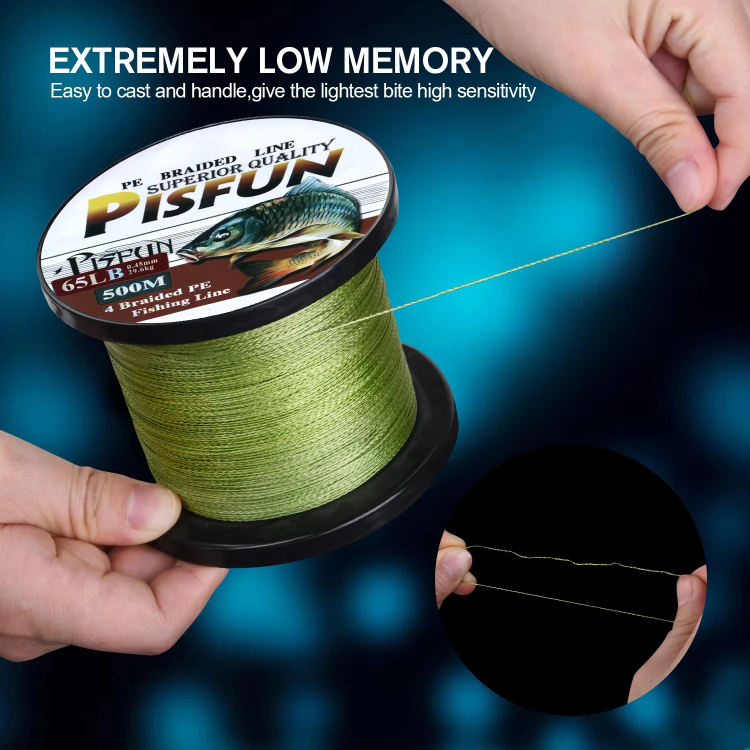 Goture línea de pesca trenzada PE multifilamento para invierno - imagen 5