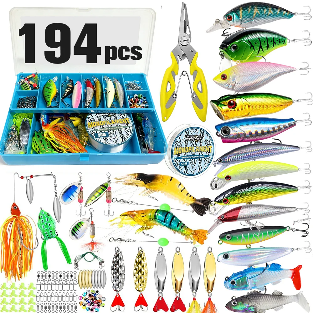 Vista general del kit de pesca Thornsline 194 piezas