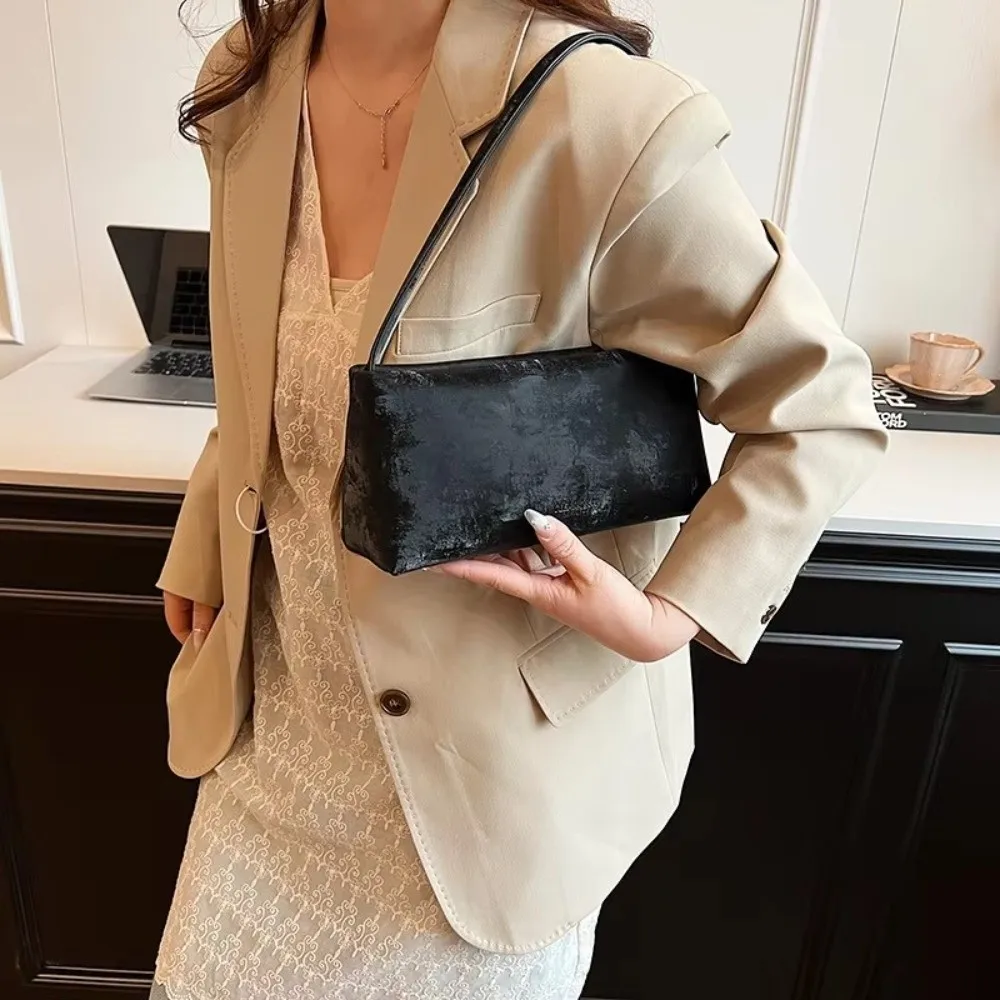 Bolso bandolera pequeño de cuero PU cuadrado moderno para mujer - imagen 3