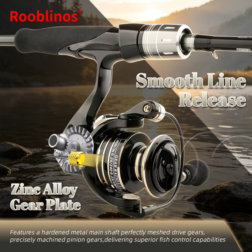 Rooblinos HA – Carrete Spinning Ultraligero con Freno Potente - imagen 2