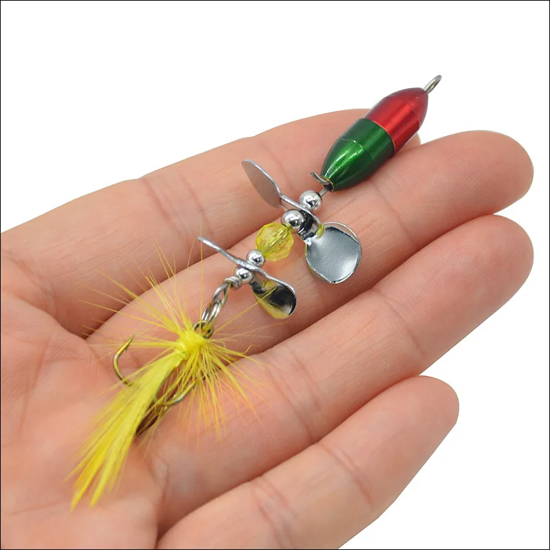 Señuelo giratorio metálico de cobre para pesca deportiva - imagen 2