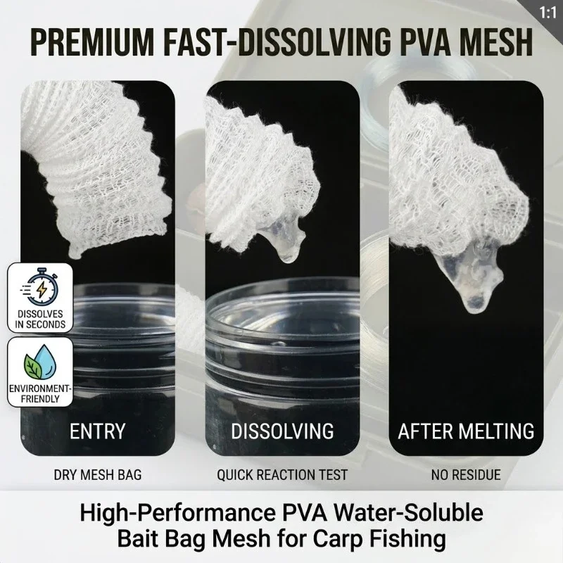 Malla PVA soluble en agua para carpa con pistón y embudo - imagen 3