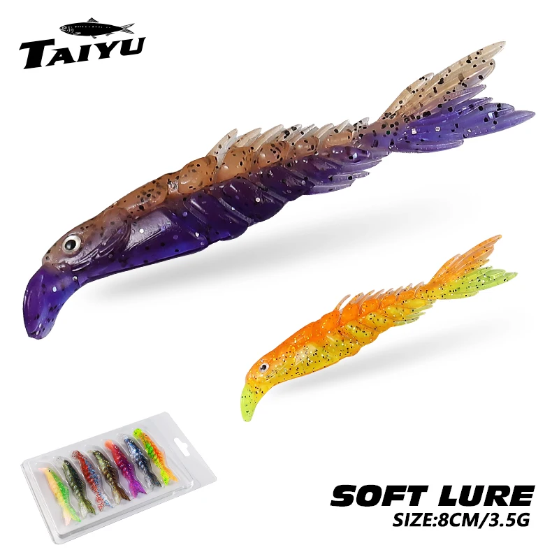 TAIYU Señuelo de camarón para lubina - vinilo biónico resistente