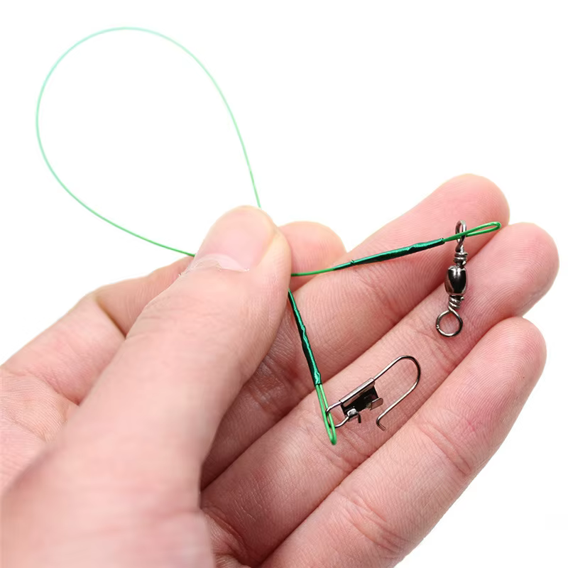 Línea de pesca acero antimordida con alambre giratorio 15-30 cm - imagen 5