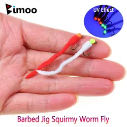 Bimoo #12 Moscas Squirmy Worm hundimiento rápido para trucha y lubina