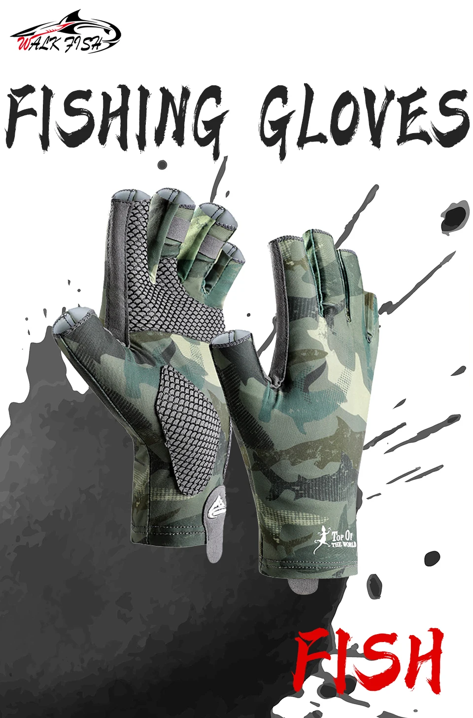 Guantes de pesca WALK FISH vista frontal