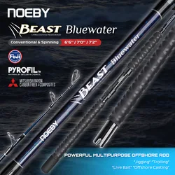 Noeby Beast caña de spinning guía Fuji – Jigging agua salada