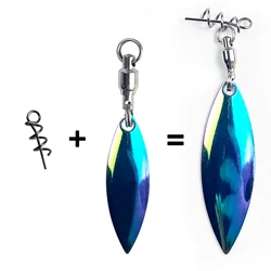 FREE FISHER Señuelos giratorios con lentejuelas metálicas DIY