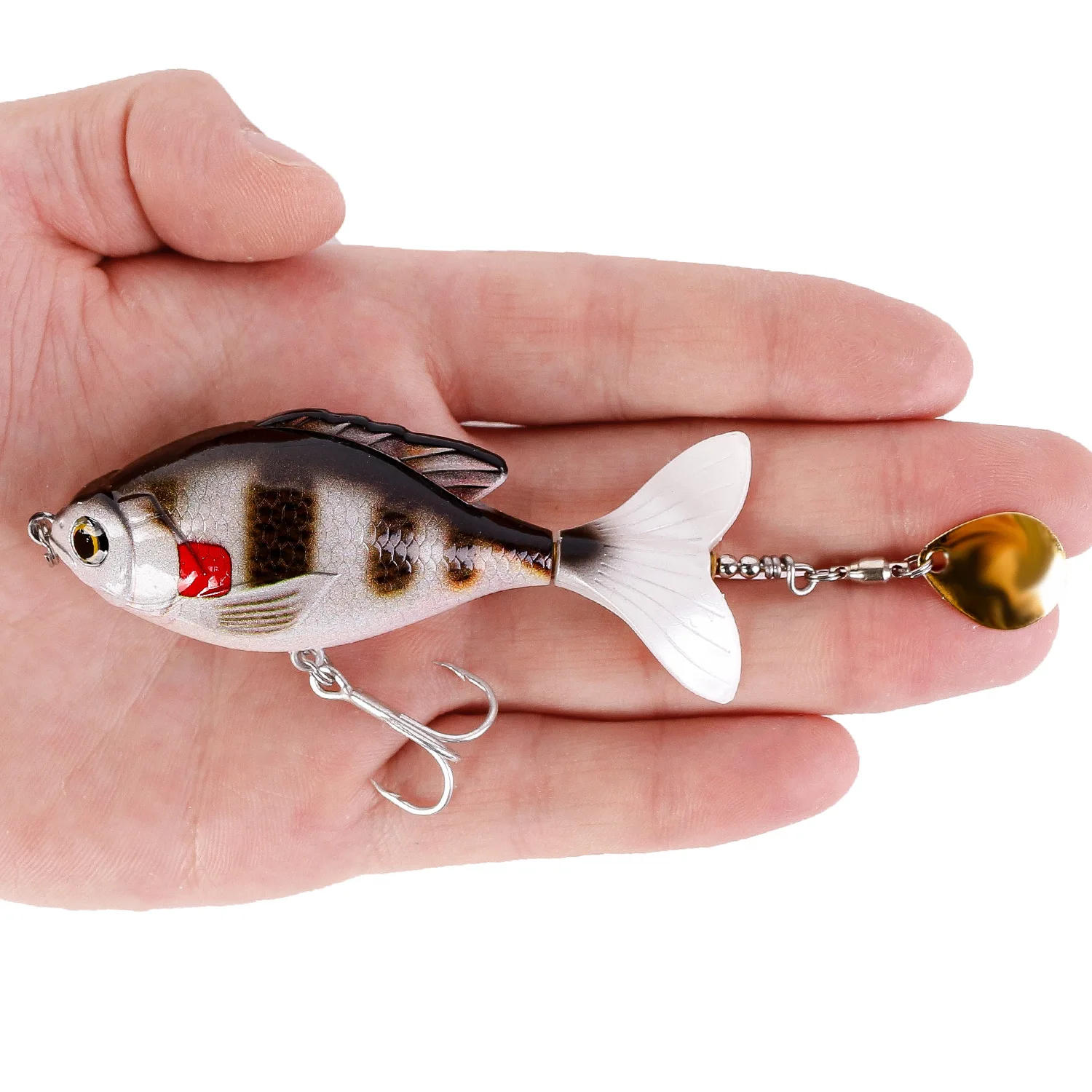 Whopper Popper plopper topwater duro con cola giratoria