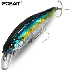 Jerkbait flotante Afundando Minnow con anzuelos triples
