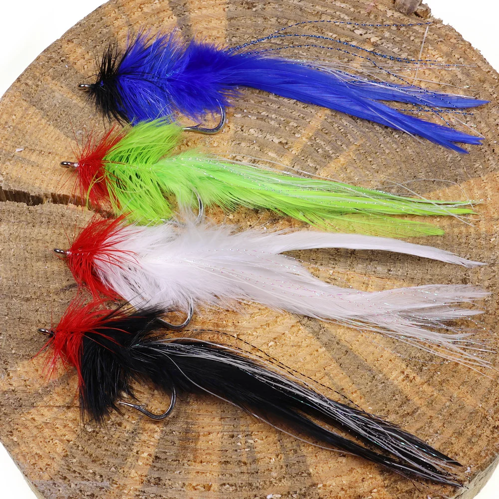 Streamer Wifreo con acabado de pluma y oropel