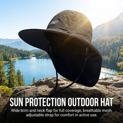 Sombrero de pesca ala ancha transpirable plegable – protección solar