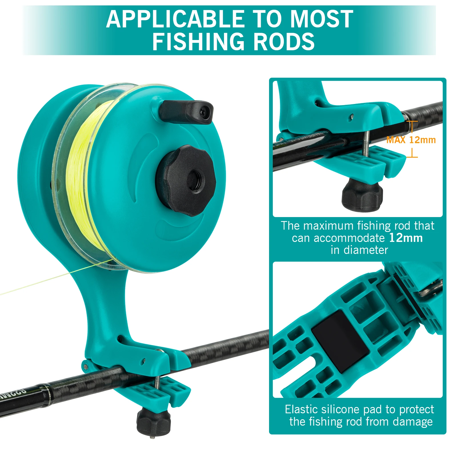 Bobinadora de sedal portátil ABS para carrete giratorio y baitcast - imagen 2