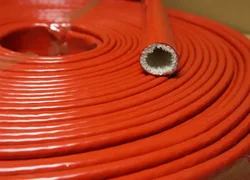Tubo de fibra de vidrio ignífugo recubierto en resina de silicona