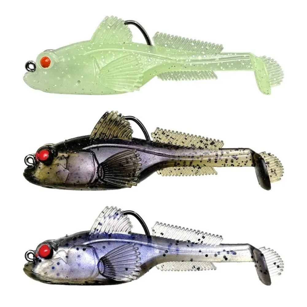 Señuelo Goby de silicona para lubina con anzuelo jig head - imagen 4