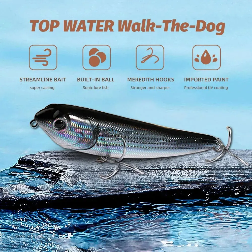 Señuelo topwater lápiz para pesca, swimbait y crankbait de superficie - imagen 5