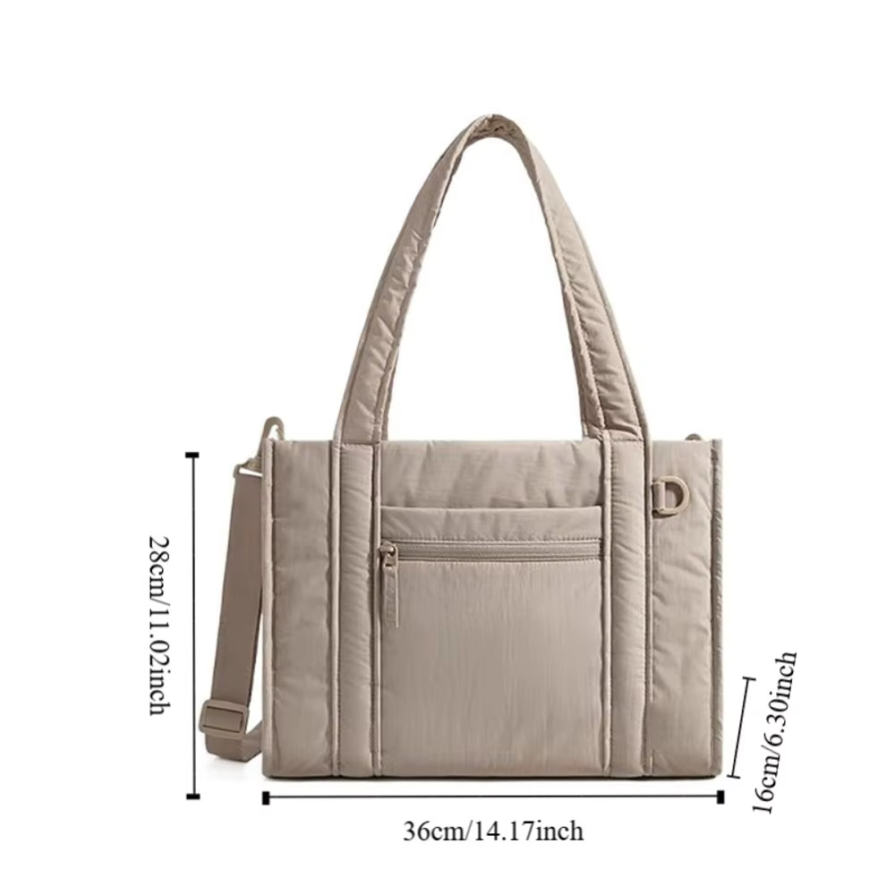 Bolso tote de nailon acolchado para mujer – Resistente al agua - imagen 5