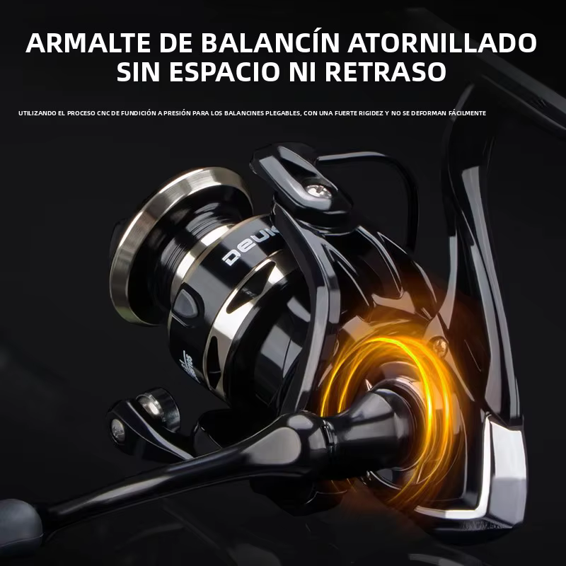 Carrete spinning ultraligero DEUKIO – 5.2:1 y 6kg de arrastre - imagen 4