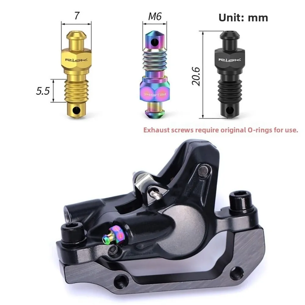 Tornillos para freno de disco de titanio para bicicleta, dorados - imagen 4