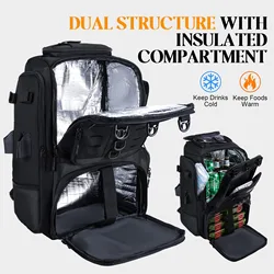 Bolsa de pesca Goture impermeable 900D con portacañas y bolsillos