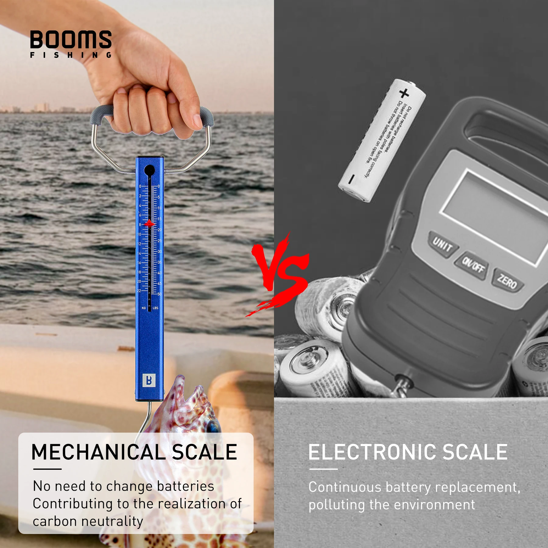 Booms Fishing TS2 Báscula de pesca con gancho acero inoxidable - imagen 4