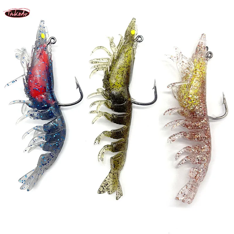 TAKEDO LD05 señuelo camarón lastrado con cuerpo segmentado TPR y UV - imagen 2