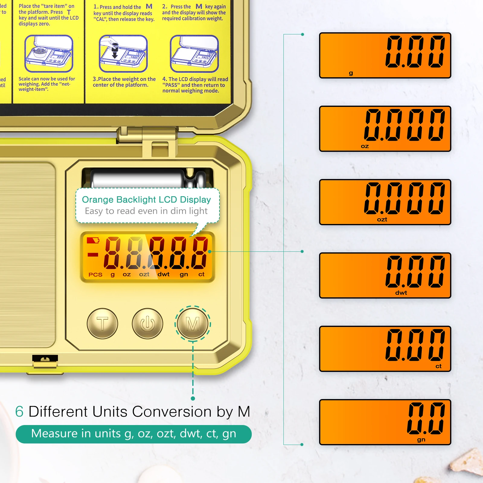 Báscula digital de precisión 0,01 g para joyería – 200 g portátil - imagen 2