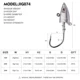 PROBEROS Anzuelos jigging para lubina de cabeza triangular con ojos 3D