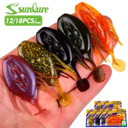 Sunlure señuelos de silicona wobbler con cola plana y tentáculos