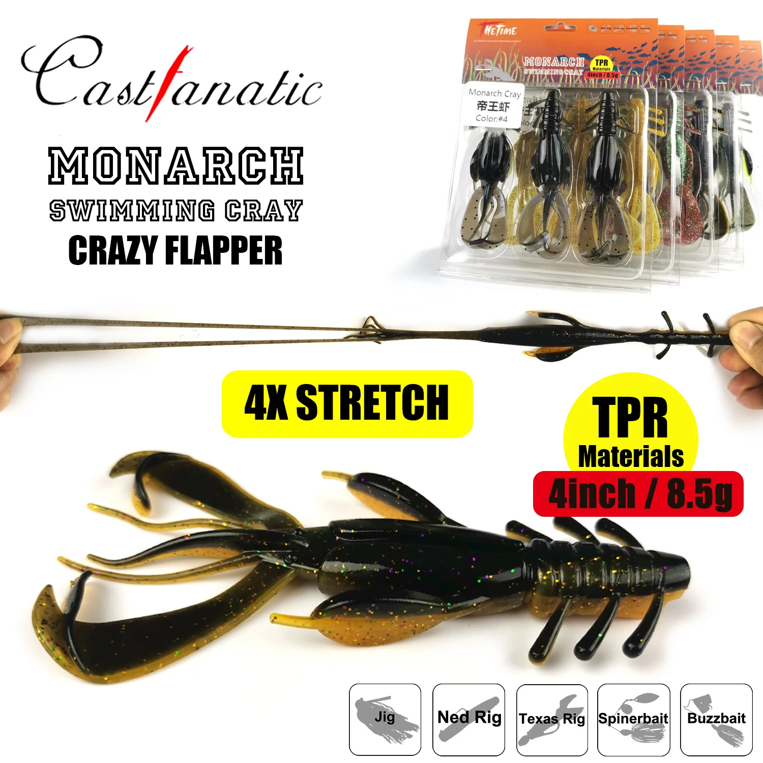 Castfanic Monarch Cray – Señuelo flotante cangrejo para black bass - imagen 2