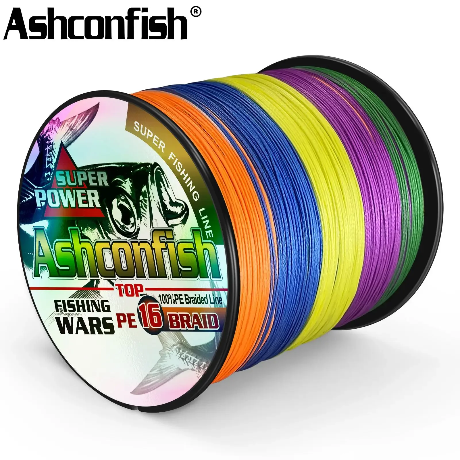Ashconfish Super Power Línea trenzada hielo mar fuerte núcleo hueco