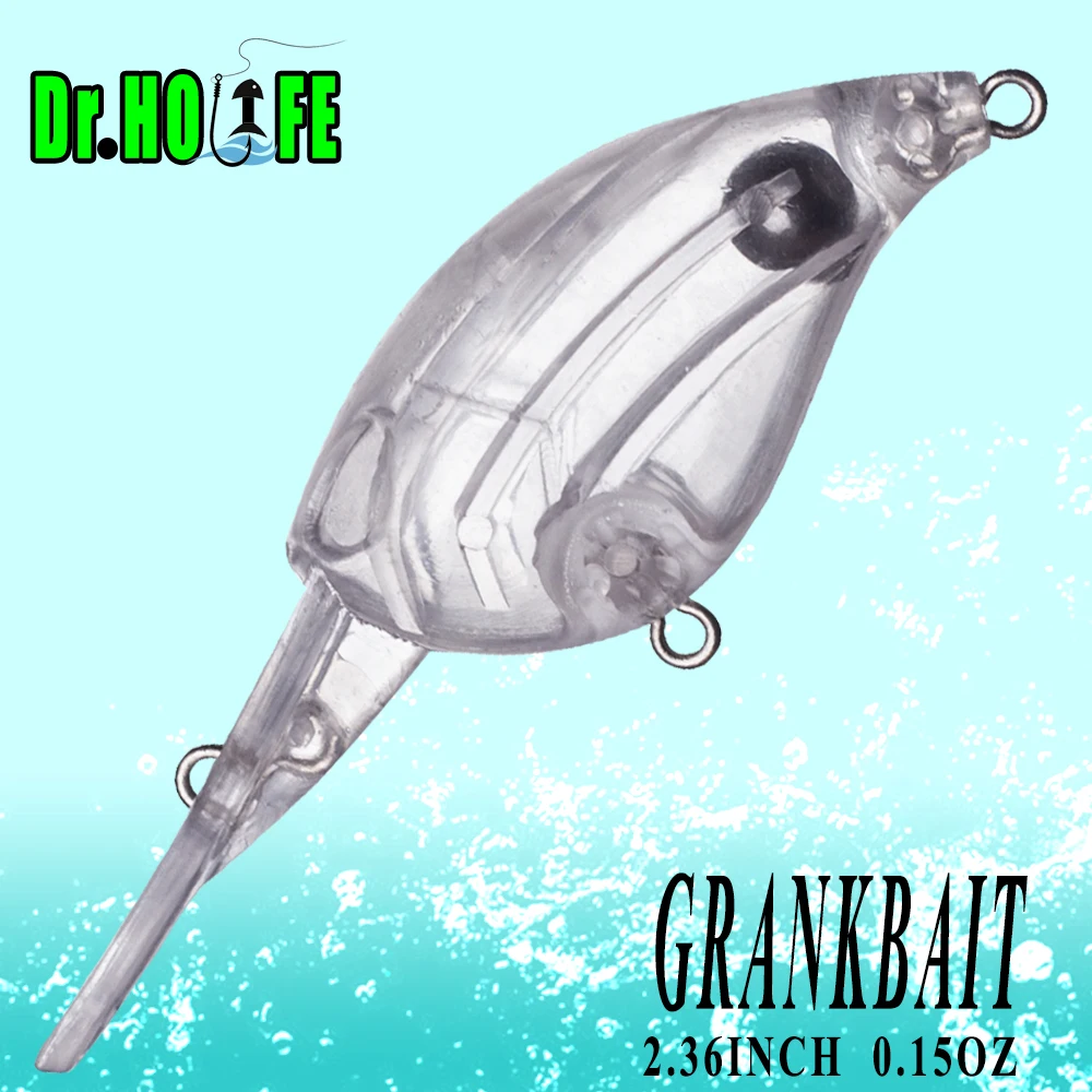 Dr.Holife Crankbait flotante sin pintar blanco - cebo duro DIY - imagen 3