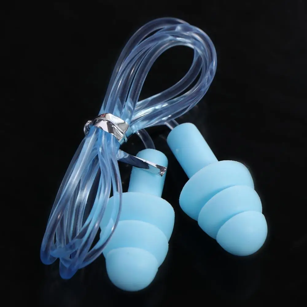 Tapones para los oídos de silicona con cuerda y clip nasal - imagen 3