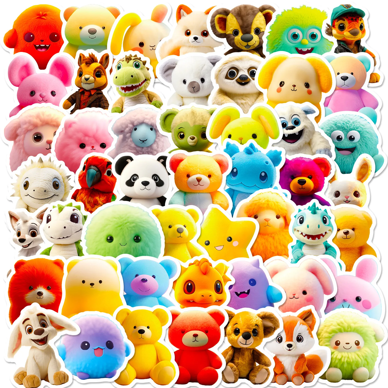 Set completo de pegatinas y peluches para niños