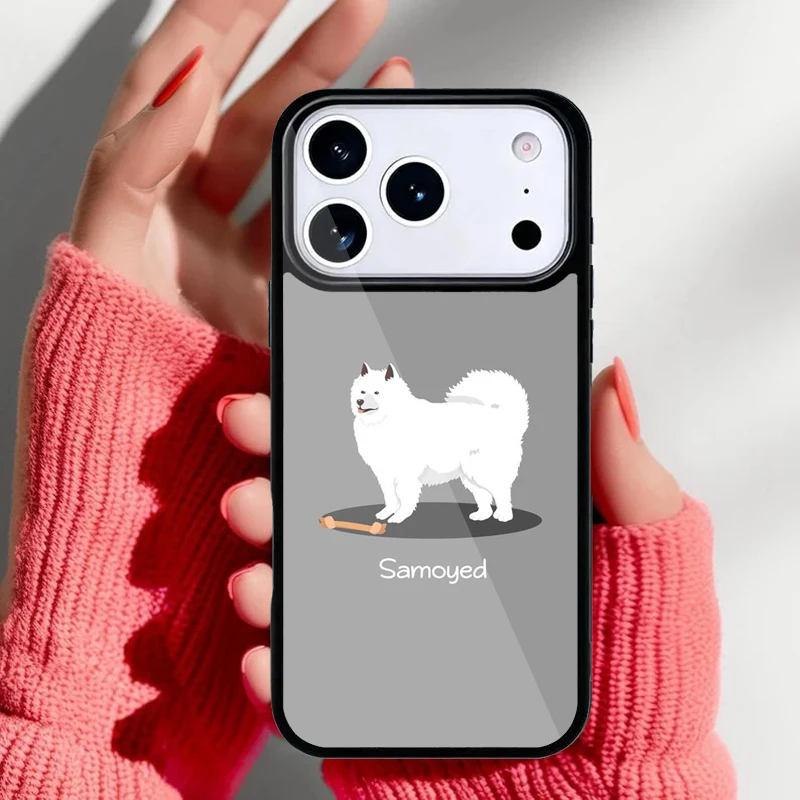 Funda iPhone Samoyedo con diseño de cachorro