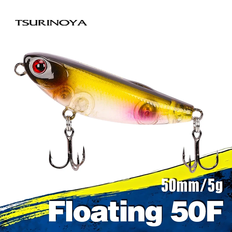 TSURINOYA DW62 Jerkbait – 50mm 5g Flotante para Lubina y Trucha - imagen 2