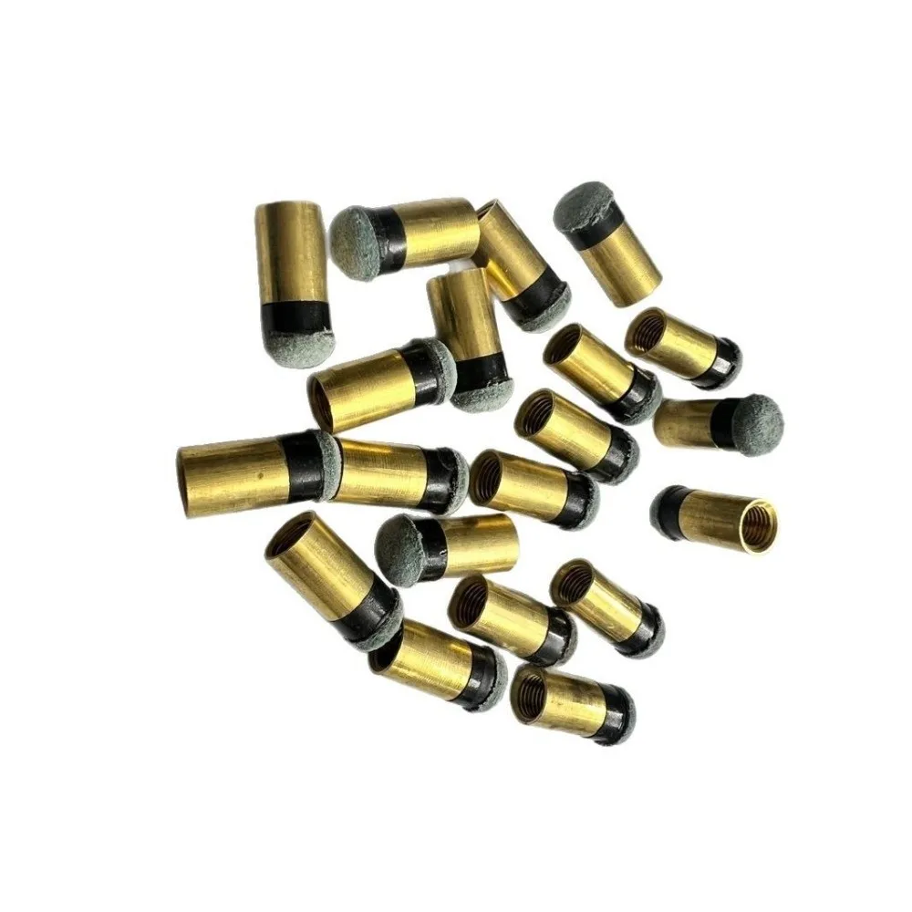Puntas de taco de billar de cuero y cobre con tornillo - imagen 5
