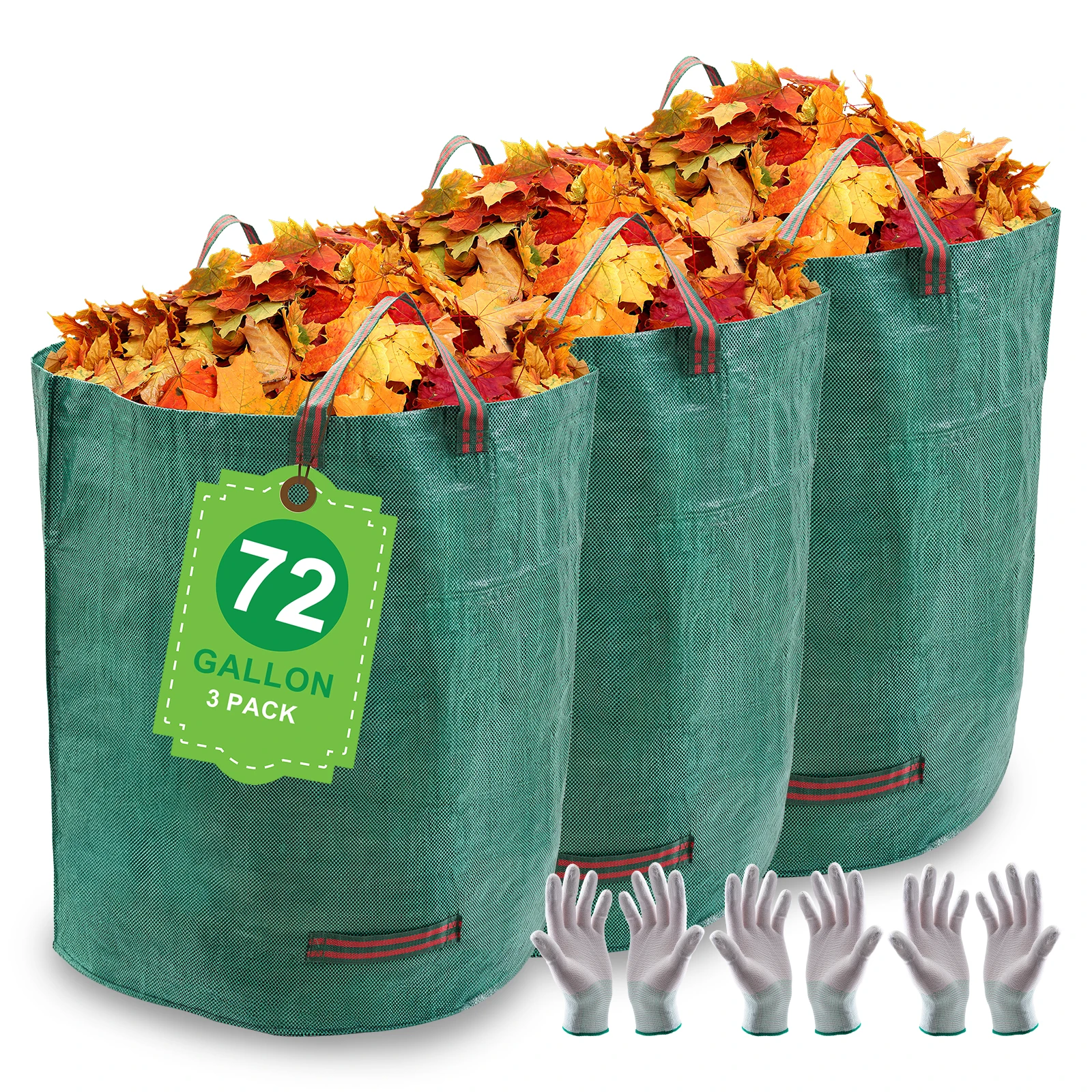 Bolsa reutilizable plegable de PP impermeable con asas reforzadas