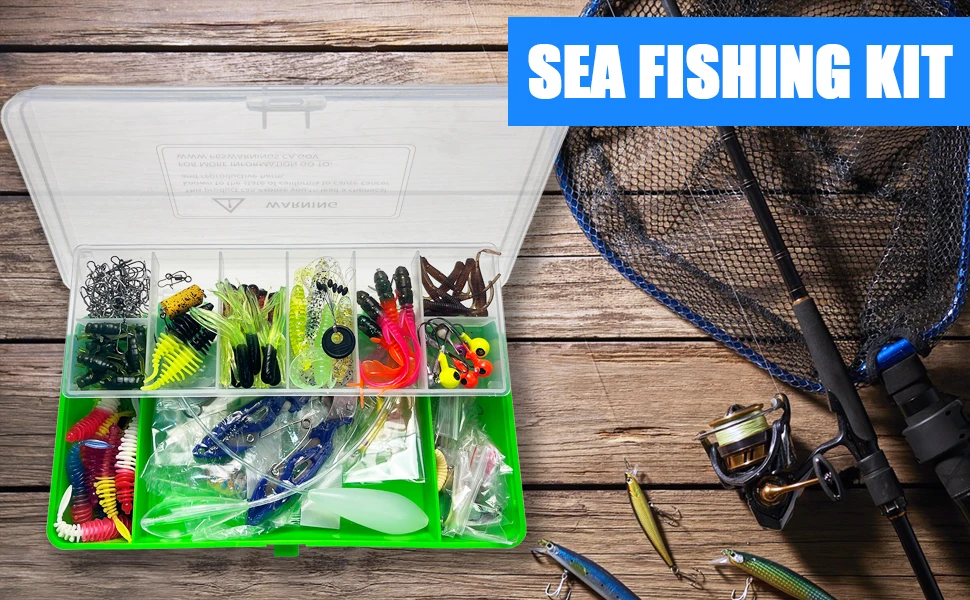 Kit de pesca con accesorios y señuelos