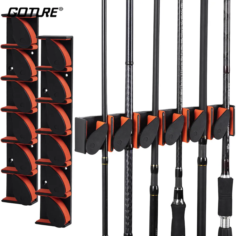 Goture Soporte de caña para pared – Organizador resistente - imagen 4