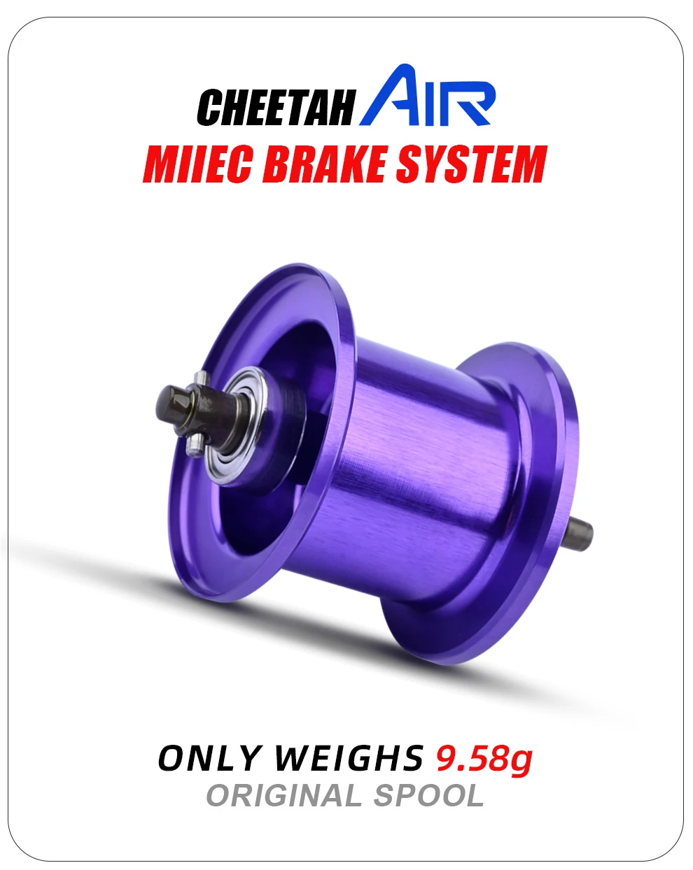 Carrete PURELURE CHEETAH AIR vista frontal