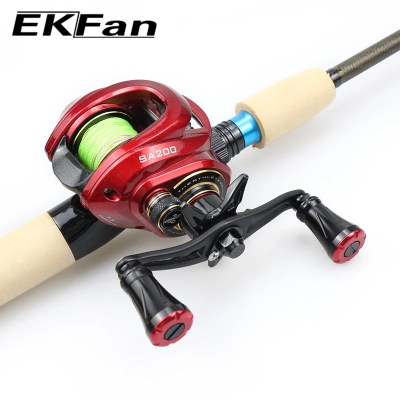 Pomos de carrete curvos EKFan – Aleación para pesca deportiva - imagen 4