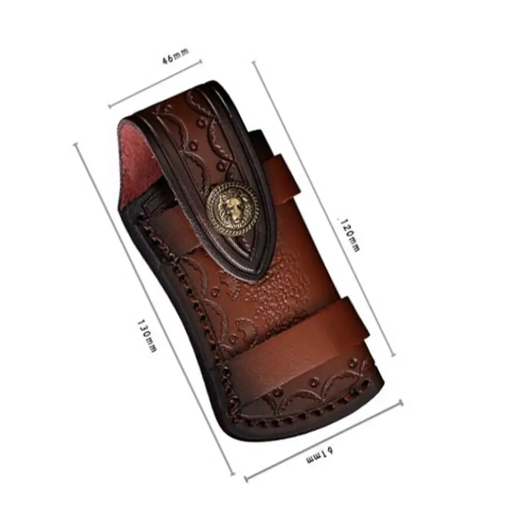 Funda plegable de cuchillo de cinturón con linterna y presilla